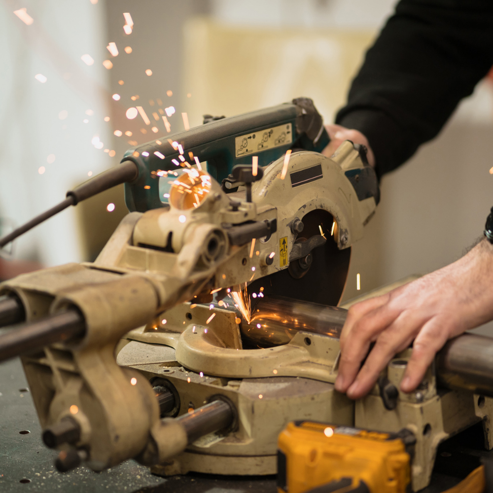 Corte en tronzadora de disco
